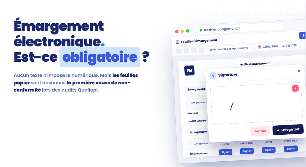 émargement électronique obligatoire formation