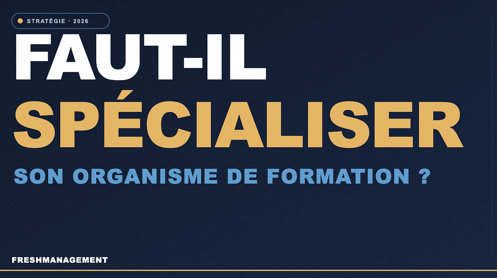 Faut-il spรฉcialiser son organisme de formation